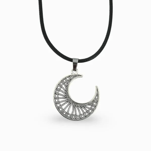 Winding Moon Statement Short Necklace