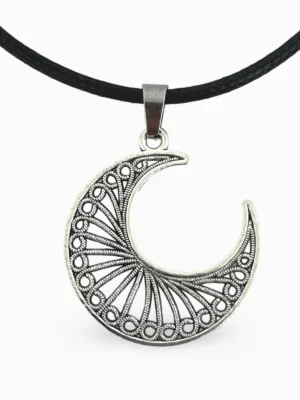 Winding Moon Statement Short Necklace