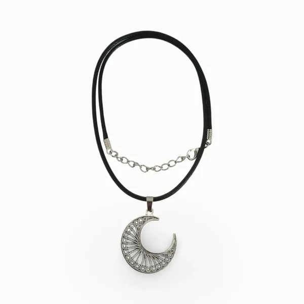 Winding Moon Statement Short Necklace